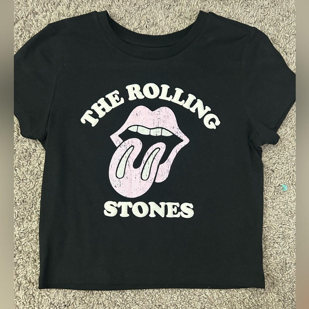The Rolling Stones Black and Pink Kids Tee